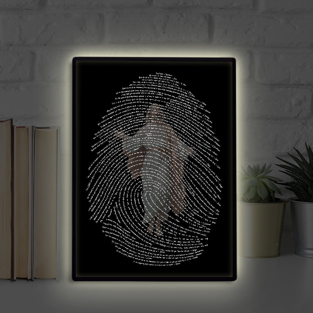 God's Fingerprints - White on Black | Tabletop Poster