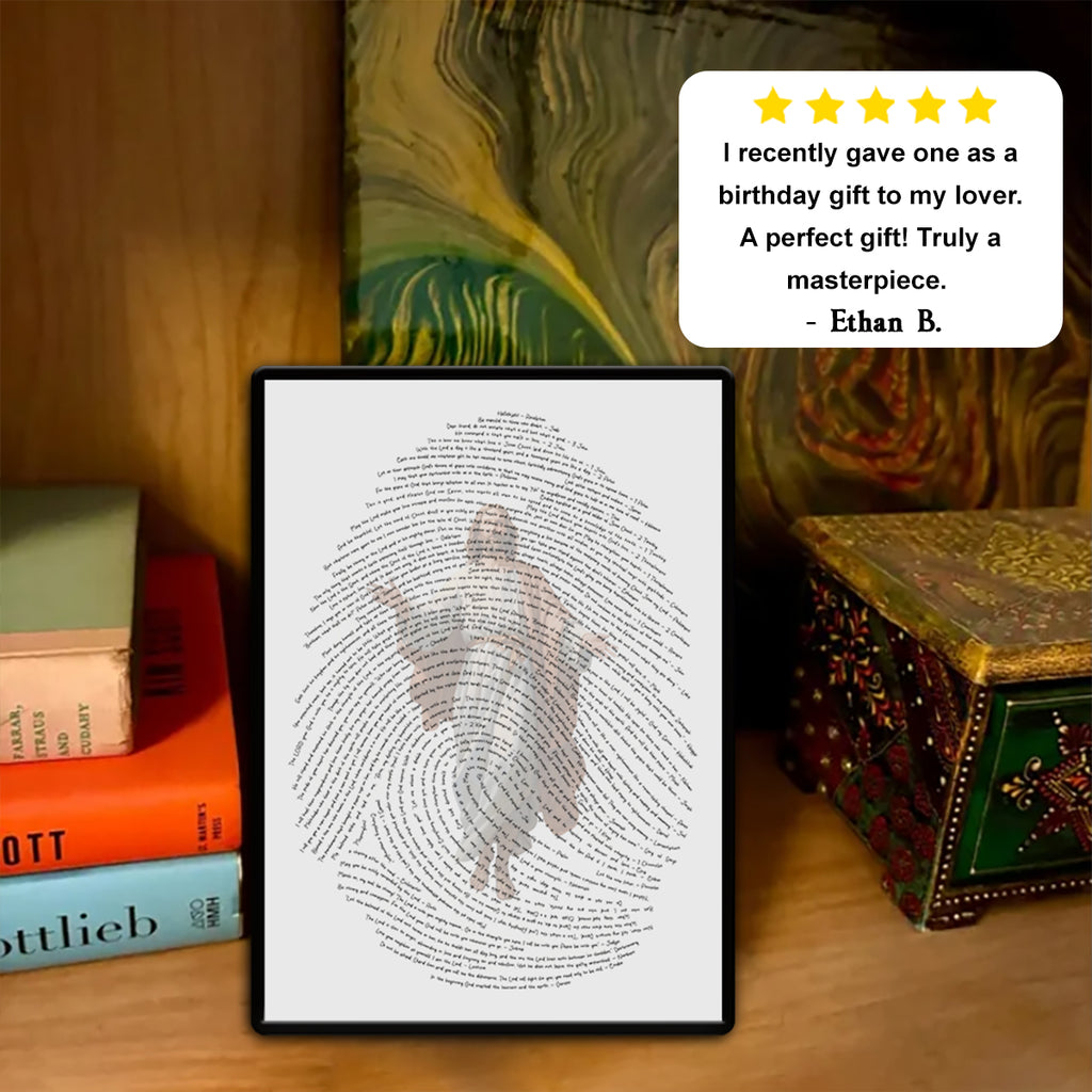 God's Fingerprints - Black On White | Tabletop Poster