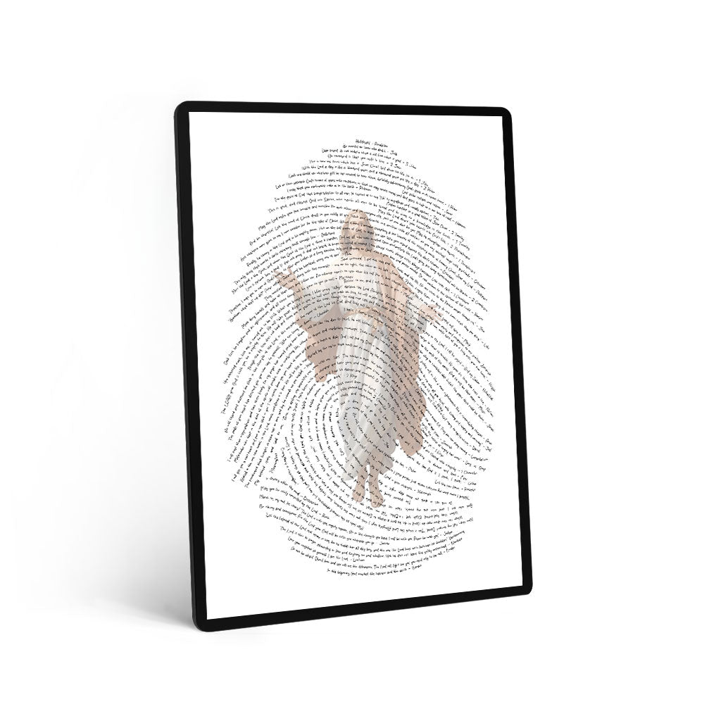 God's Fingerprints - Black On White | Tabletop Poster