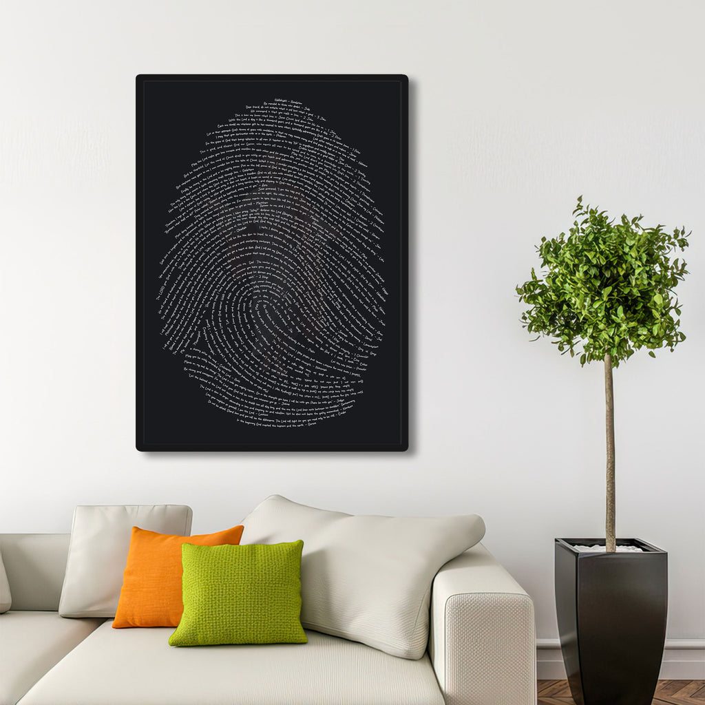 God's Fingerprints - Gold on Black | Wall Poster