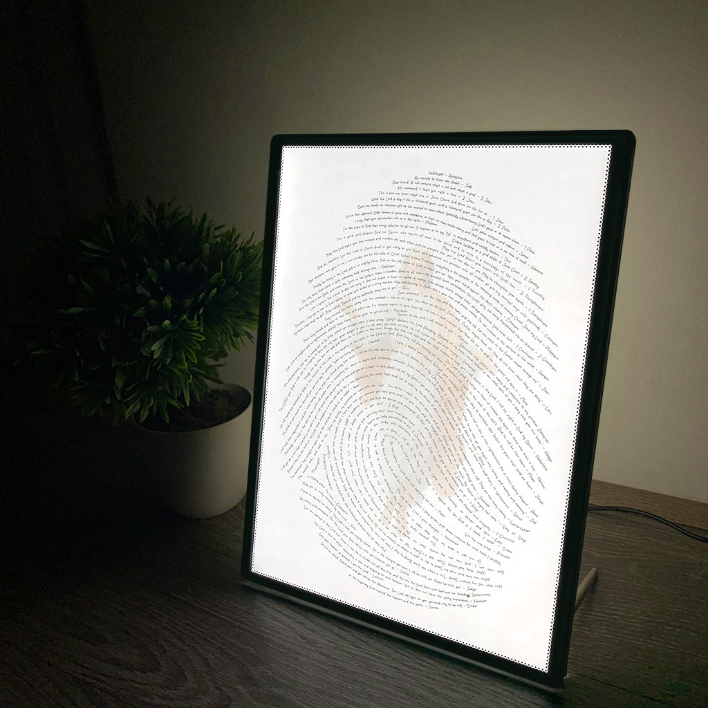 God's Fingerprints - White on Black | Wall Poster