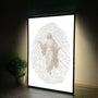 God's Fingerprints - White on Black | Tabletop Poster